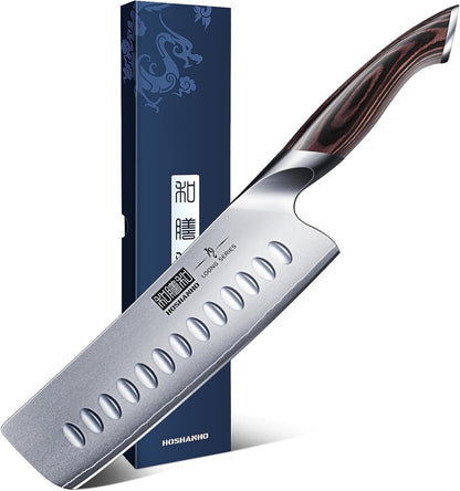 7 Inch Nakiri Knife, Ultra Sharp Japanese Kitchen Chef Knife1