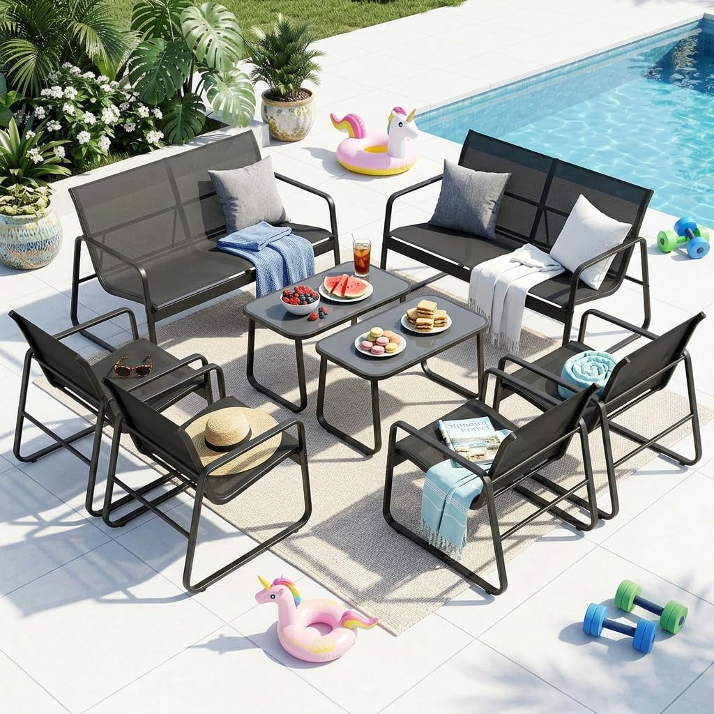 8-pieces-outdoor-patio-furniture-set-2-bench-loveseat-4-single-armchairs-2-tempered-glass-coffee-tables-metal-frame-patio-conversation-set-for-backyard-poolside-porch-black