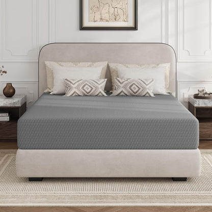 Queen Size Mattress, 10 Inch Gel Memory Foam Mattress Queen Size | Thermally Balanced Foam Core, Mattresses for Cool Night Sleep & Pressure Relief, Enhanced Support & Breathability, Grey1