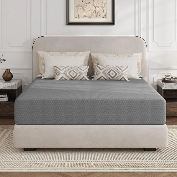 Queen Size Mattress, 10 Inch Gel Memory Foam Mattress Queen Size | Thermally Balanced Foam Core, Mattresses for Cool Night Sleep & Pressure Relief, Enhanced Support & Breathability, Grey1