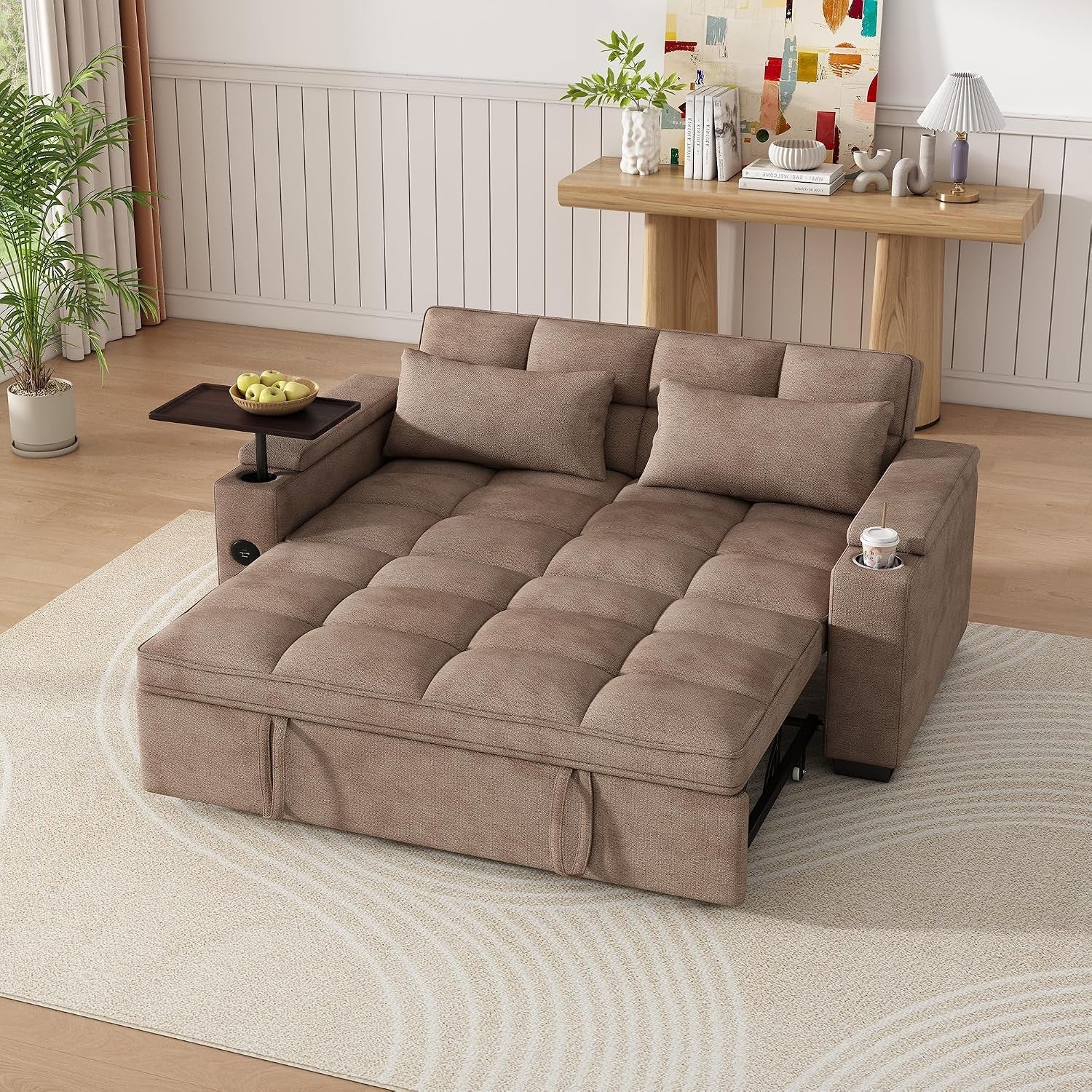 65-3-in-1-pull-out-sofa-bed-compact-convertible-sleeper-couch-with-rotating-side-table-usb-charging-ports-storage-armrests-adjustable-comfort-for-guests-small-living-rooms