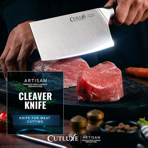 Cleaver Knife, 7" Meat Cleaver Butcher Knife for Meat Cutting4
