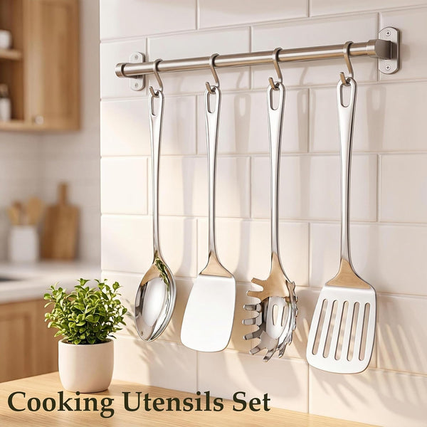 4 Pcs Stainless Steel Cooking Utensils, Stainless Steel Spatula Set6