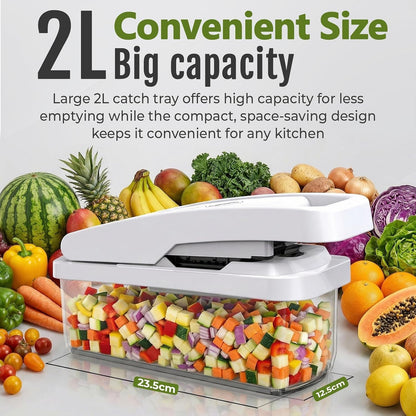 Multifunctional Vegetable Chopper & Mandoline Slicer, Veggie Chopper5