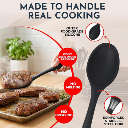 25 Pcs Silicone Cooking Utensils Set - Non-Stick Silicone Kitchen Utensils3