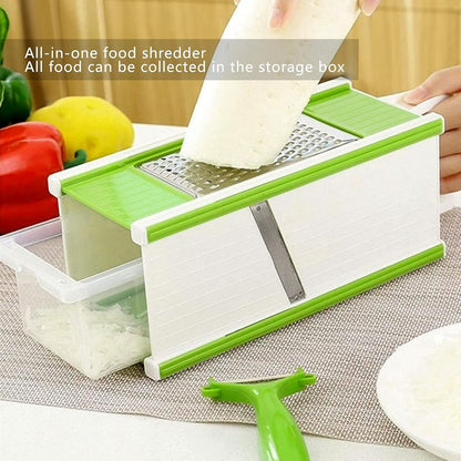 5 in 1 Shredding Machine Multifunctional Vegetable Peeler and Grater with 4 Interchangeable Blades for Slicing Chopping Grinding Kitchen Use9