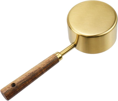 1/2 Cup Stainless Steel Measuring Cup with Wooden Handle, 125Ml3
