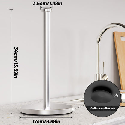 Paper Towel Holder Countertop, 4 Non-Slip Suction Cups, Weighted Base3