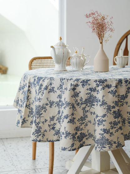 Pastoral round Table Cloth 100% Polyester Fabric 60 Inch Diameter4