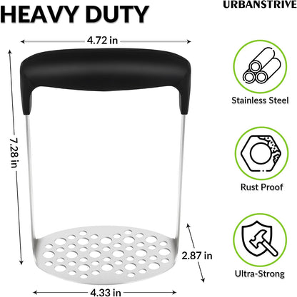 Upgraded Potato Masher Stainless Steel Durable Non-Break Handle Rust-Proof | Dishwasher Safe Sturdy Heavy Duty Masher Kitchen Tool for Avocado Bean Vegetable Jams Sauces Guacamole Kitchen Gadgets2