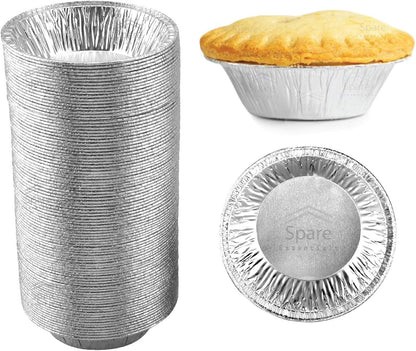 (60 Pack) Pie Tins 5 Inch, Disposable Mini Pies Tin, Tart Aluminum, Individual Serving Pans for Baking Mini Chicken Potpie, Small Homemade Cakes & Quiche, Foil Tins, Freezer-To-Oven Use1