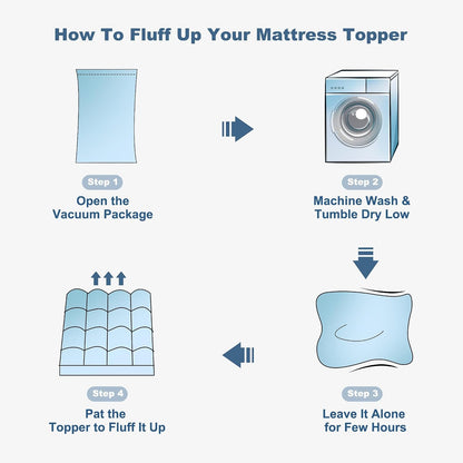 Queen Mattress Topper, Thick Pillow Top Bed Cover Soft Mattress Pad | Mattress Cover for Back Pain Relief,Cooling Deep Pocket 6-18" Fits Queen Mattresses for Couples, Bedrooms and Guest Rooms4