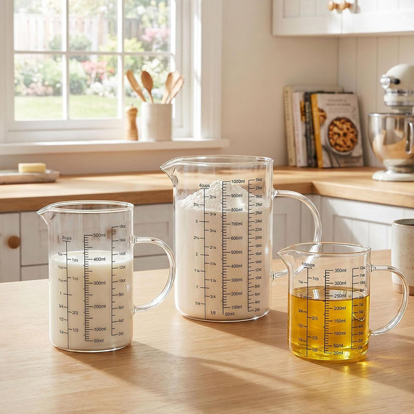 Graduated Glass Measuring Cup with Handle 350ML (12Oz, 1 1/2Cups)7