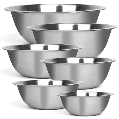 Culigrade Stainless Steel Mixing Bowls Set – 6-Piece Nesting Metal Mixing Bowls (0.75–8 Qt) – Durable, Rust-Resistant, Easy to Clean – for Baking, Cooking, Meal Prep & Serving3