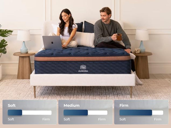 Brooklyn Bedding Aurora Luxe 14 Inch King Hybrid Mattress | Soft Feel | Cloud Pillowtop Upgrade | CERTIPUR-US Certified Foam3