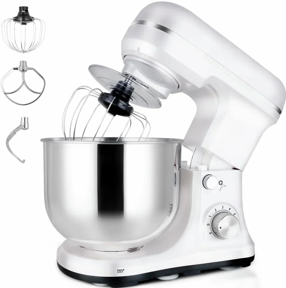 stand-mixer-5-qt-6-p-speed-tilt-head-food-mixer-300w-dough-mixer-with-stainless-steel-bowl-dough-hook-flat-beater-whisk-electric-kitchen-mixer-for-household-baking-anti-slippearl-white