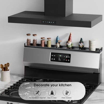 30" Adjustable Magnetic Stove Top Shelf, Matte Black | Expandable Spice Rack with Strong Magnetic Hold for Seasoning Storage and Kitchen Counter Organization6