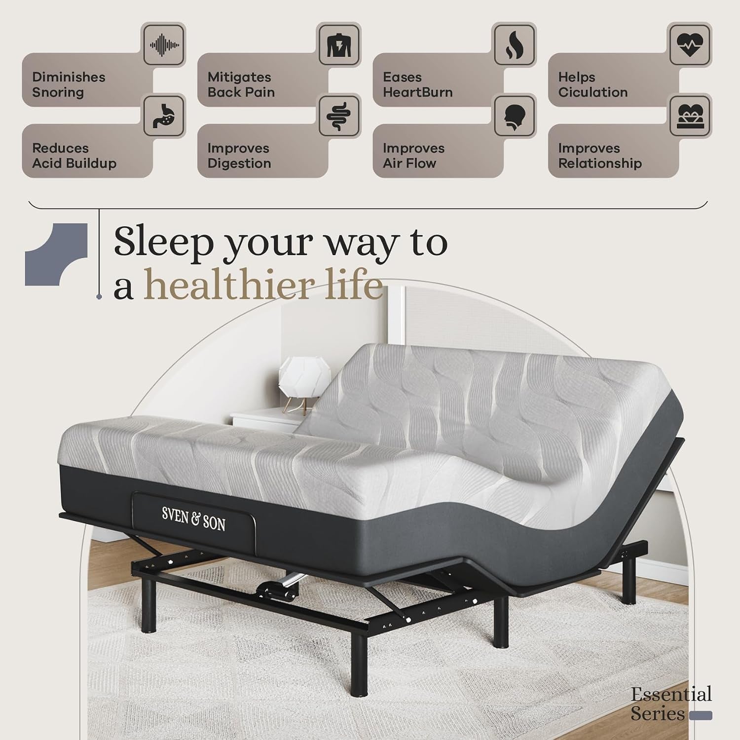 sven-and-son-essential-adjustable-bed-base-frame-14-inch-hybrid-spring-matt-medium-soft-easy-assembly-head-and-foot-lift-memory-positions-zero-gravity-wireless-remote-queen