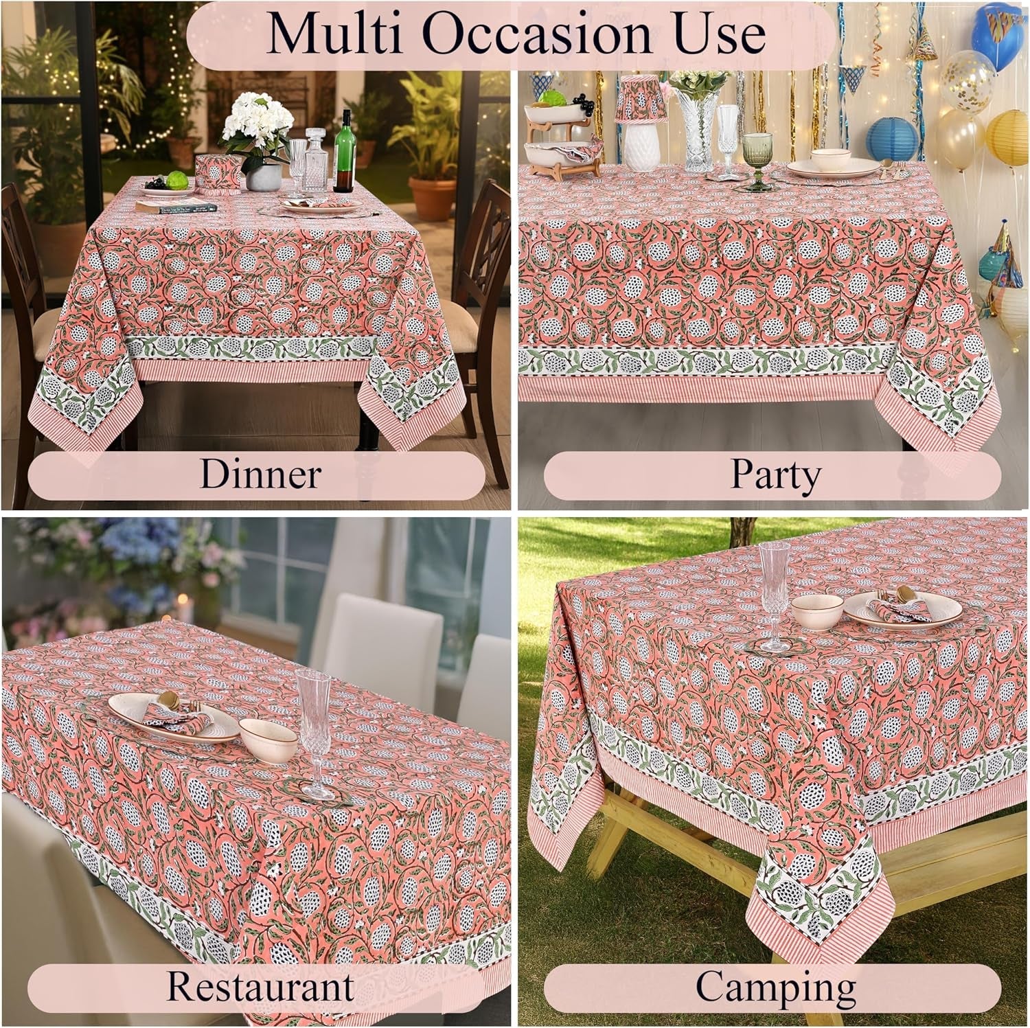 dark-salmon-pink-hand-block-print-cotton-rectangle-tablecloth-60-x-60-inches-reusable-table-cover-decorative-everyday-use-for-dining-room-farmhouse-home-gift-for-spring-mothers-day