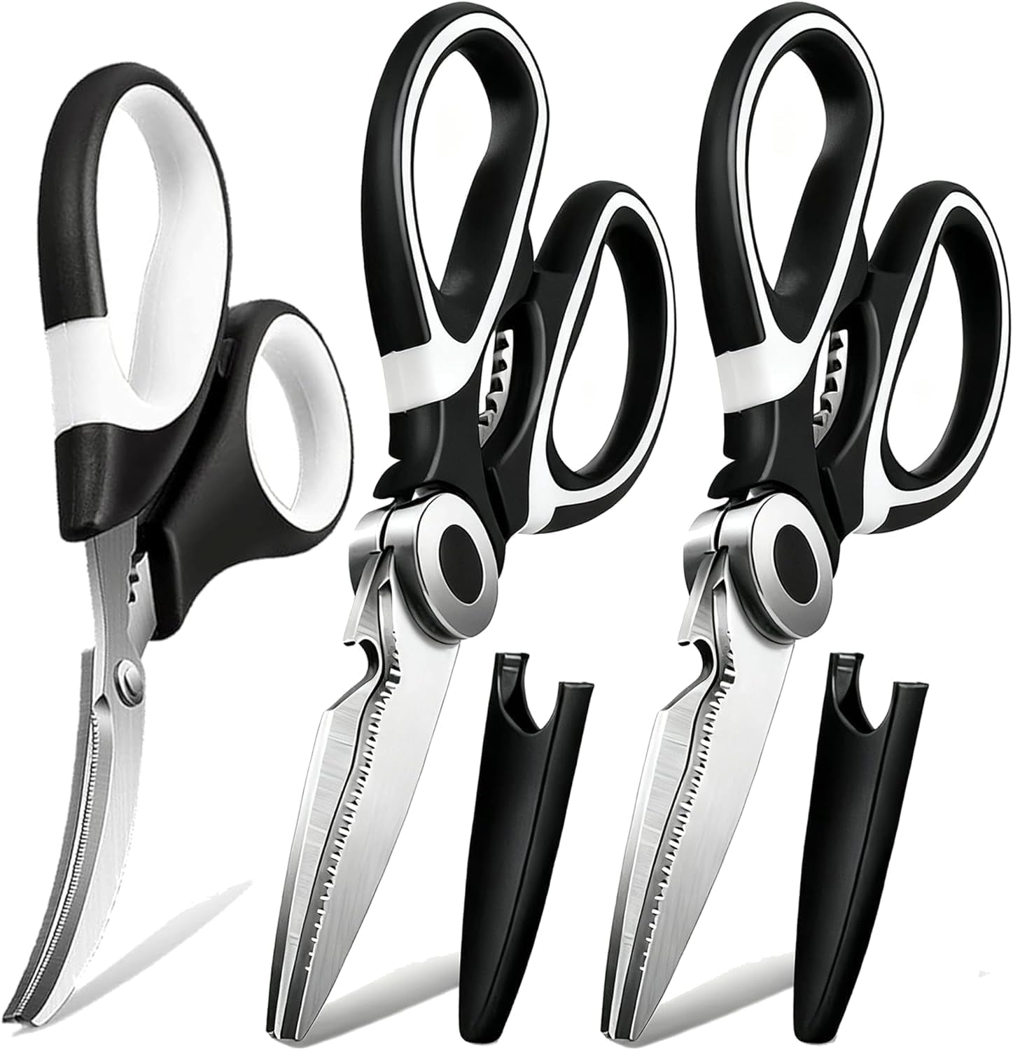 3-pack-kitchen-scissors-seafood-scissors-set-sharp-kitchen-shears-all-purpose-stainless-steel-heavy-duty-for-poultry-food-dishwasher-safe-with-protective-sheath-comfort-grip