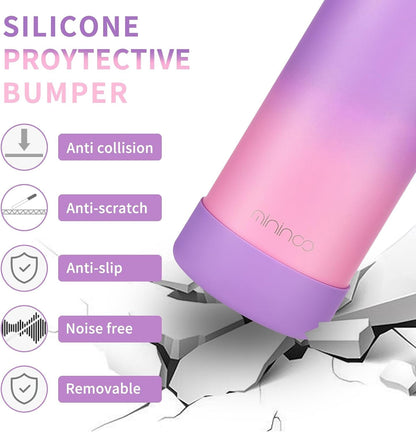 Kids Water Bottle for School, 16Oz Stainless Steel Insulated Water Bottle Kids with Straw Lid for Girls, Boys (Purple/Pink)5