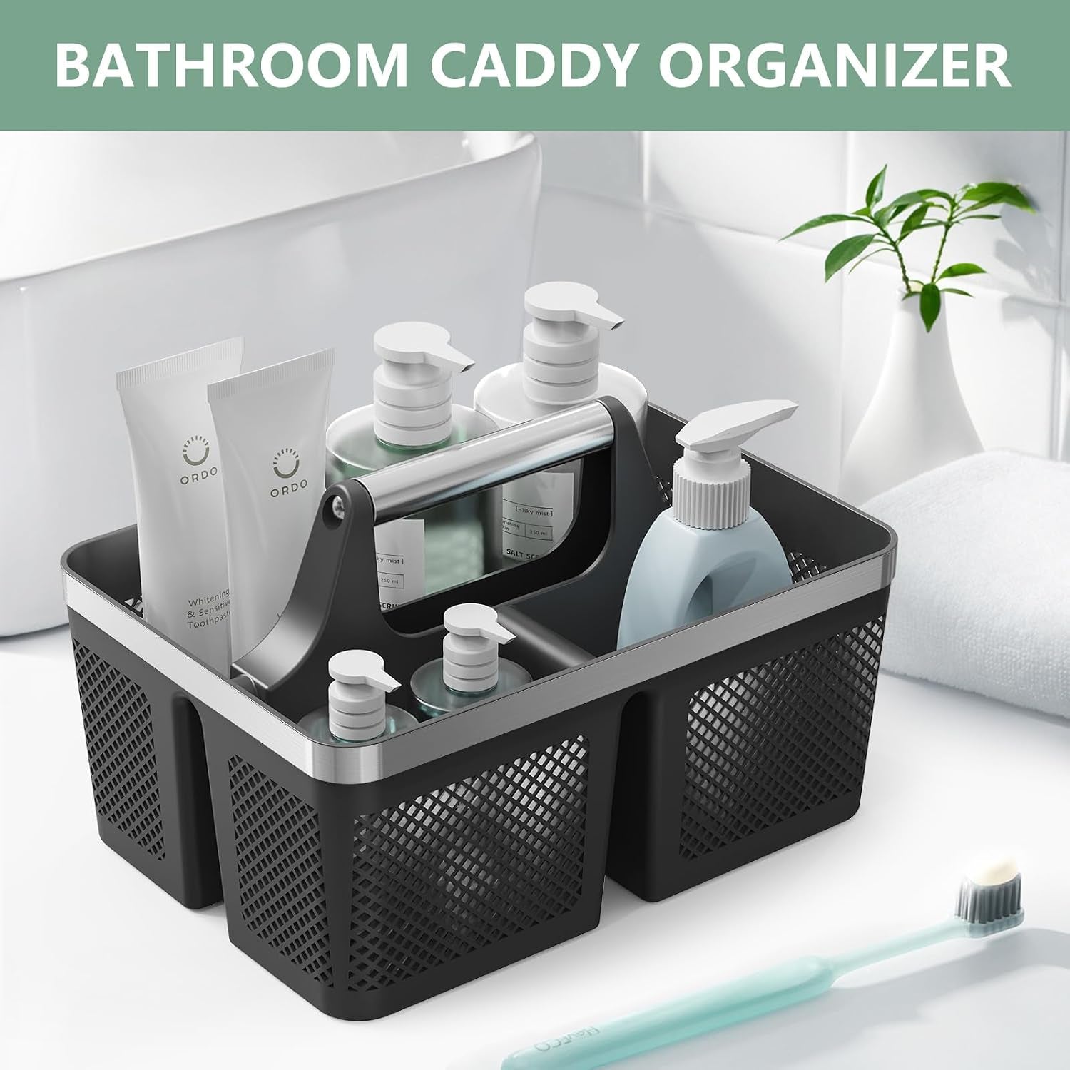black-shower-caddy-portable-plastic-bathroom-caddy-organizer-with-handle-and-holes-cleaning-caddy-hard-shower-basket-storage-tote-for-toiletry-college-dorm-room-essentials-for-men