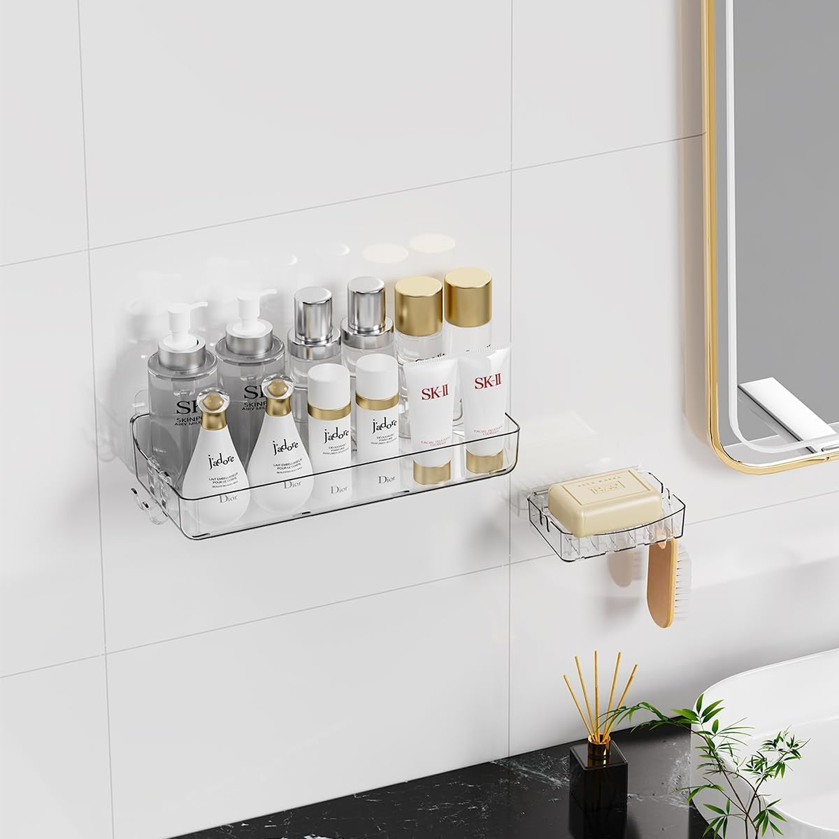crystal-clear-shower-caddy-with-soap-dish-adhesive-pads-2-pack