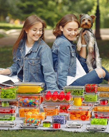 60 PCS Food Storage Containers with Lids, Plastic Food Containers7