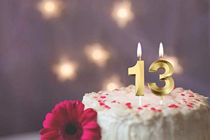 Gold 13 Birthday Candles,13Th Birthday Decorations for Girls Boys5