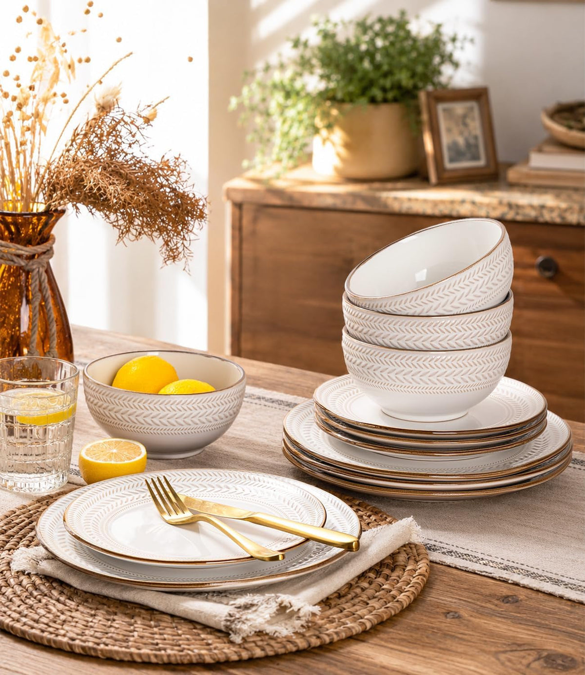 stoneware-dinnerware-set-for-4-12-piece-farmhouse-dishes-set