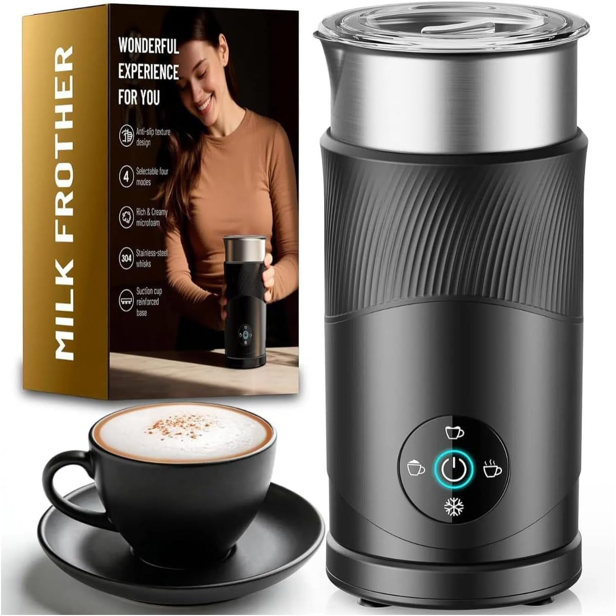 350ml-electric-milk-frother-4-in-1-hot-cold-120s-fast-frothing-450w-milk-steamer-with-180ml-foam-under-55db-for-family-mornings-sus304-steel-2-whisks-for-latte-cappuccino