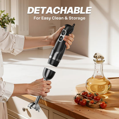 Immersion Blender Corded 400W, 2 Speed, Emulsifier, Blend, Bpa-Free | Hand Blender Stick Mixer, Ergonomic Handle, Stainless Steel Blades, Effortless Blending for Soup, Smoothies, Puree, Baby Food6