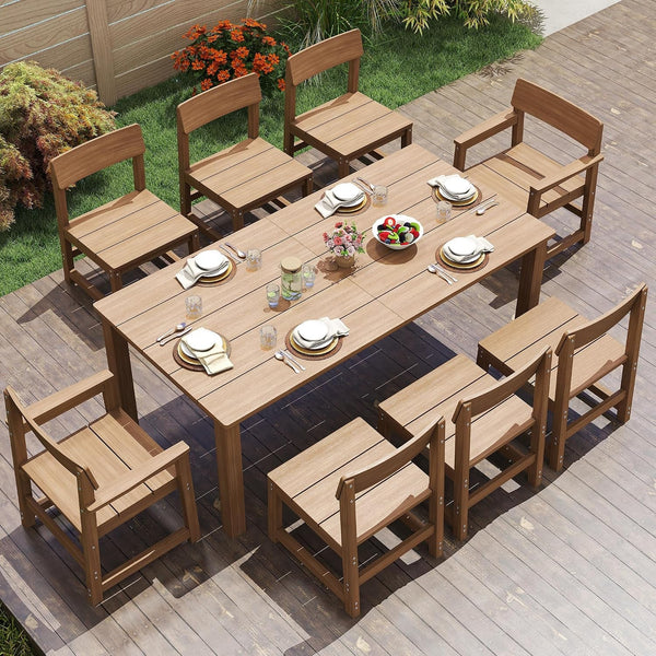 9 Piece Patio Dining Set for 8 HIPS Outdoor Table and Chairs Set1