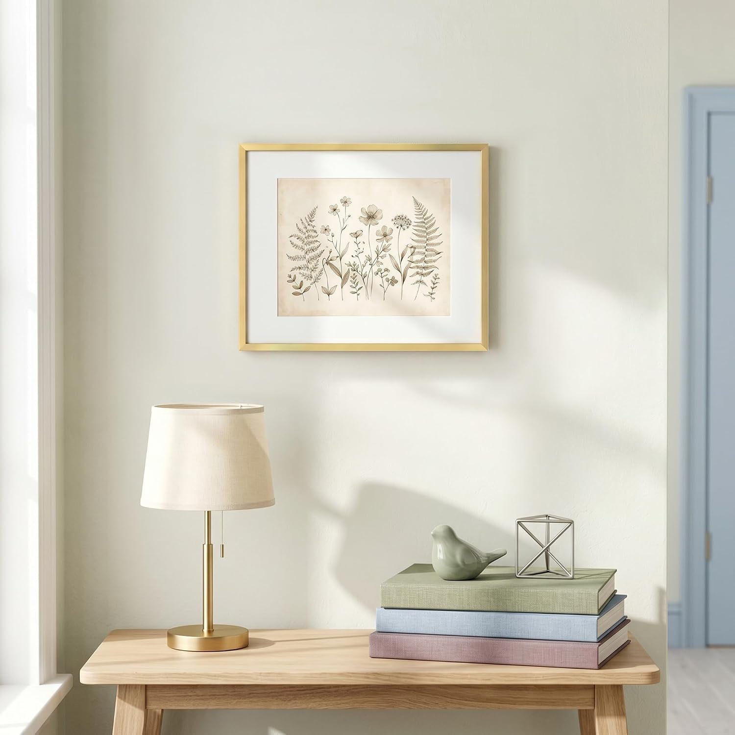 11x14-picture-frame-matted-to-8x10-slim-molding-gold