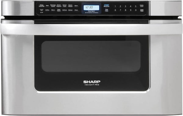 Sharp KB6524PSY 24 In. 1.2 Cu. Ft. Built-In Microwave Drawer Oven | 1.2 Cubic Feet, 950 Watt, Angled Touch Control Panel1