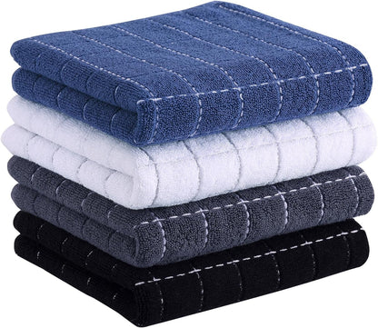 100% Cotton Terry Kitchen Towels, 4 Pack, Multiple Color1