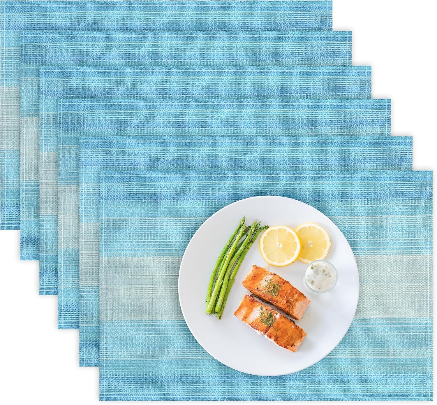 blue-placemats-set-of-6-linen-woven-place-mats-for-kitchen-table-indoor-outdoor-12-x-18-washable-gradient-blue-placemat-dining-table-mats