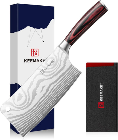 7 Inch Meat Cleaver Knife, Ultra Sharp 58+ HRC Butcher Knife1
