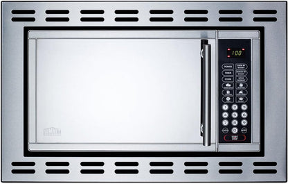 Summit 24” over the Range Microwave, 0.9 Cu.Ft. Built in Microwave, Stainless Steel- OTR241