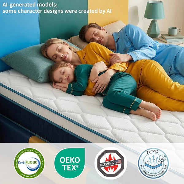 12 Inch Full Size Hybrid Mattress, Medium Firm, Spinal Support2