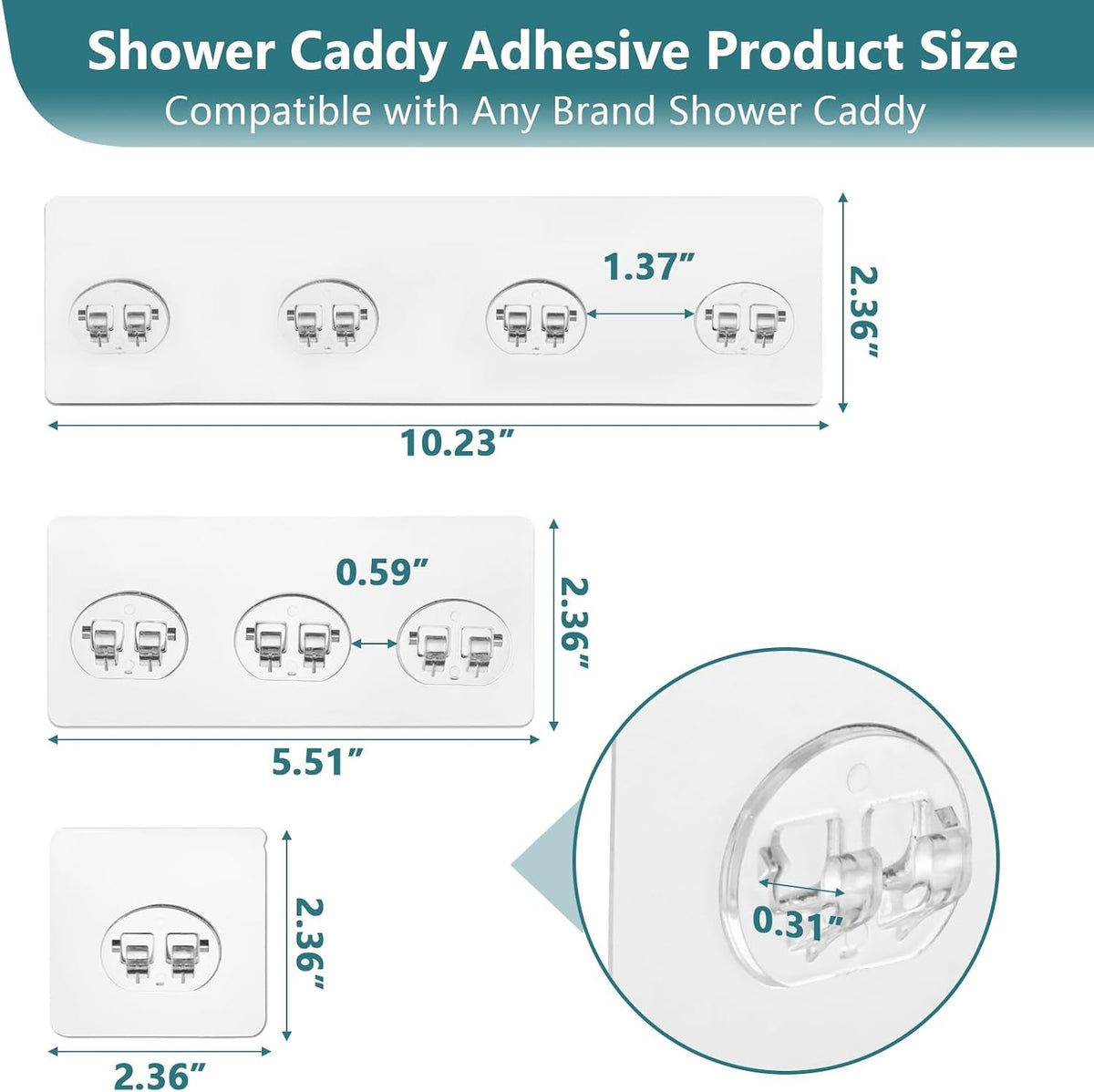 14-pack-shower-caddy-adhesive-replacement-strong-shower-shelf-adhesive-hooks-for-corner-shelf-basket-bathroom-rack-kitchen-rack-and-soap-holder