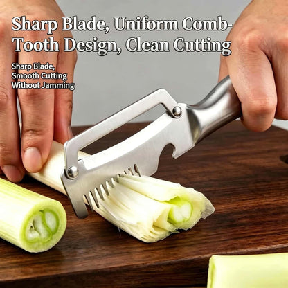 Premium Vegetable Peeler with Wooden Handle and Bottle Opener, Multi-Functional Vegetable Peeler for Fruit Pumpkin Peeling Potato and Other Vegetables or Fruits (B-2Pcs)3