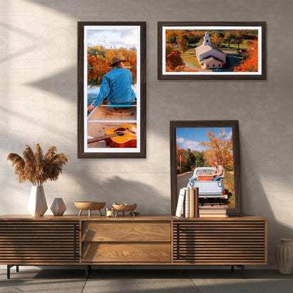 8.5X11 Picture Frame,Display Pictures 6X8 with Mat or 8.5X11 Without, Tempered Glass, 8.5 by 11 Walnut Wooden Frames Wall or Tabletop Frame,Certificate Document Diploma Award Frame Best Gift4