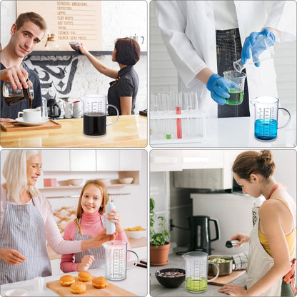 34OZ/1000ML Glass Measuring Cup (Ml/Oz/Cup), 4 Cups Multi-Purpose Kitchen Tool with V-Shaped Spout & Handle7