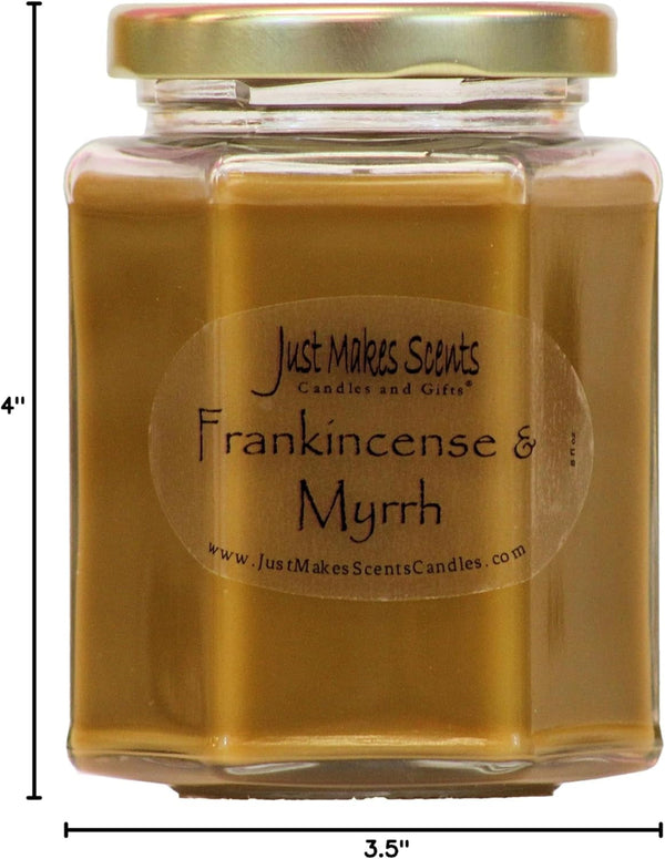 Frankincense & Myrrh Scented Blended Soy Candle (8 Oz)6