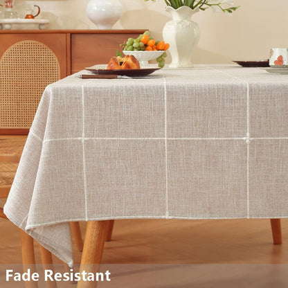 Rectangular Tablecloth 52X70 Table Cloths Rectangle Table Cotton Cloth Tablecloths Winter Rustic Tablecloth(Linen,70"X52",Rectangular)4