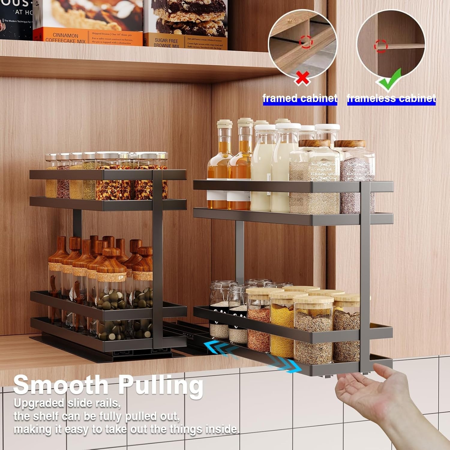 2-pack-pull-out-spice-rack-organizer-for-cabinet-2-tier-metal-slide-out-seasoning-organizer-and-storage-heavy-duty-vertical-spice-rack-shelf-pullout-for-kitchen-cabinets-no-drilling-black