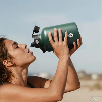 64Oz Insulated Water Bottle, Half Gallon Water Jug with Straw Lid7