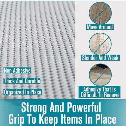 Shelf Liner, Non-Adhesive Roll Drawer Liners 12 Inches X 20 Feet, Non Slip Grip Durable Strong Clean, Shelving Liner for Kitchen Cabinets,Storage, Desks, Kitchenware, Tableware, Light Gray6