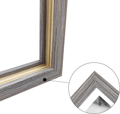 12X16 Rustic Picture Frames Display 11X14 Pictures with Mat or 12X16 Photos without Mat Solid Wood Grain Picture Frames Wall Art for Living Room Wall Mounting Décor-Gray5